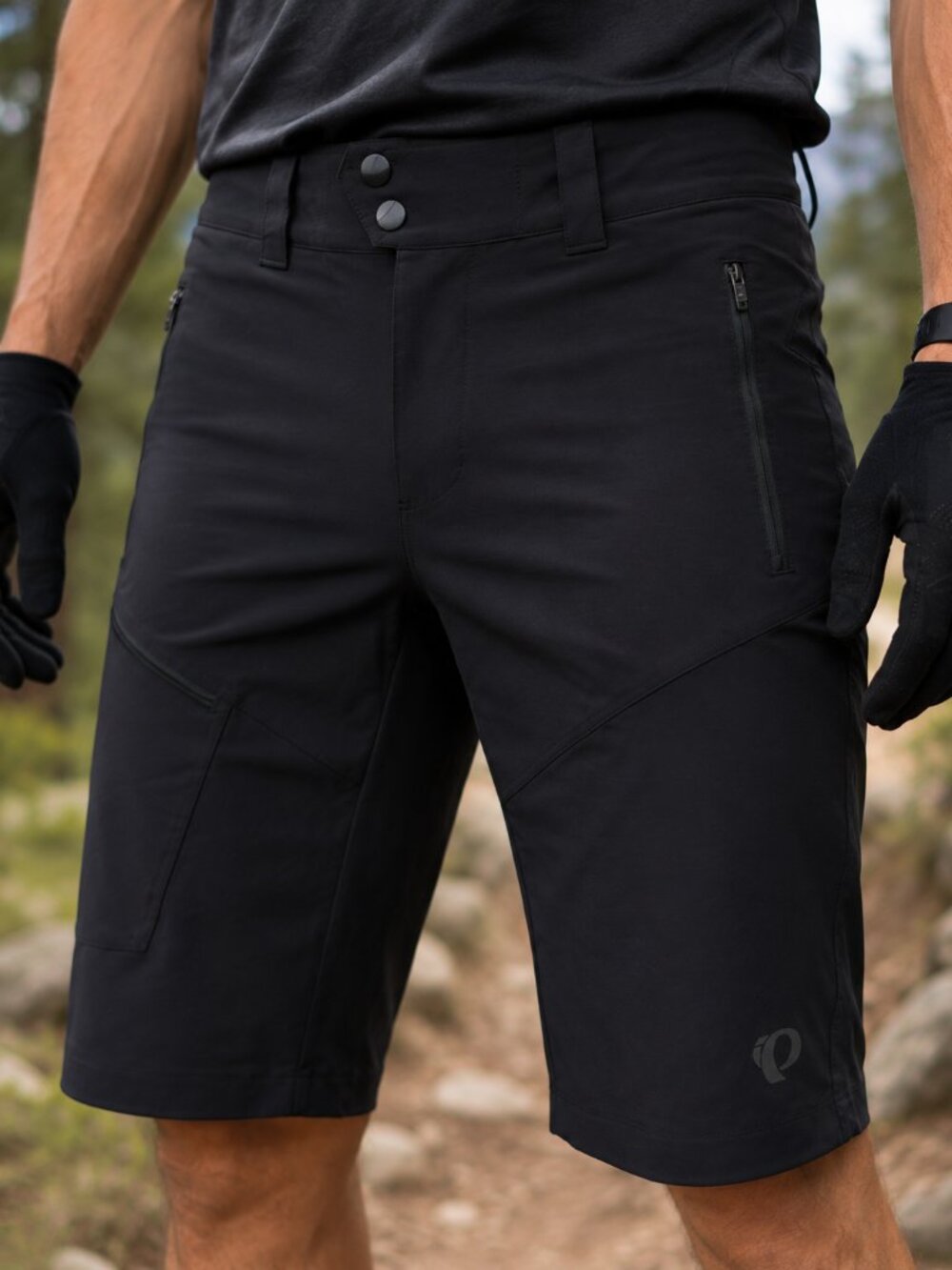Pearl Izumi Launch MTB Trail Shorts Mens XS Black Enduro Cycling Shell